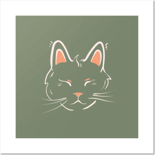 Cute kitten face Posters and Art